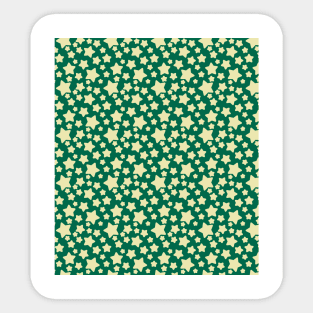 Green Yellow Star Pattern Sticker